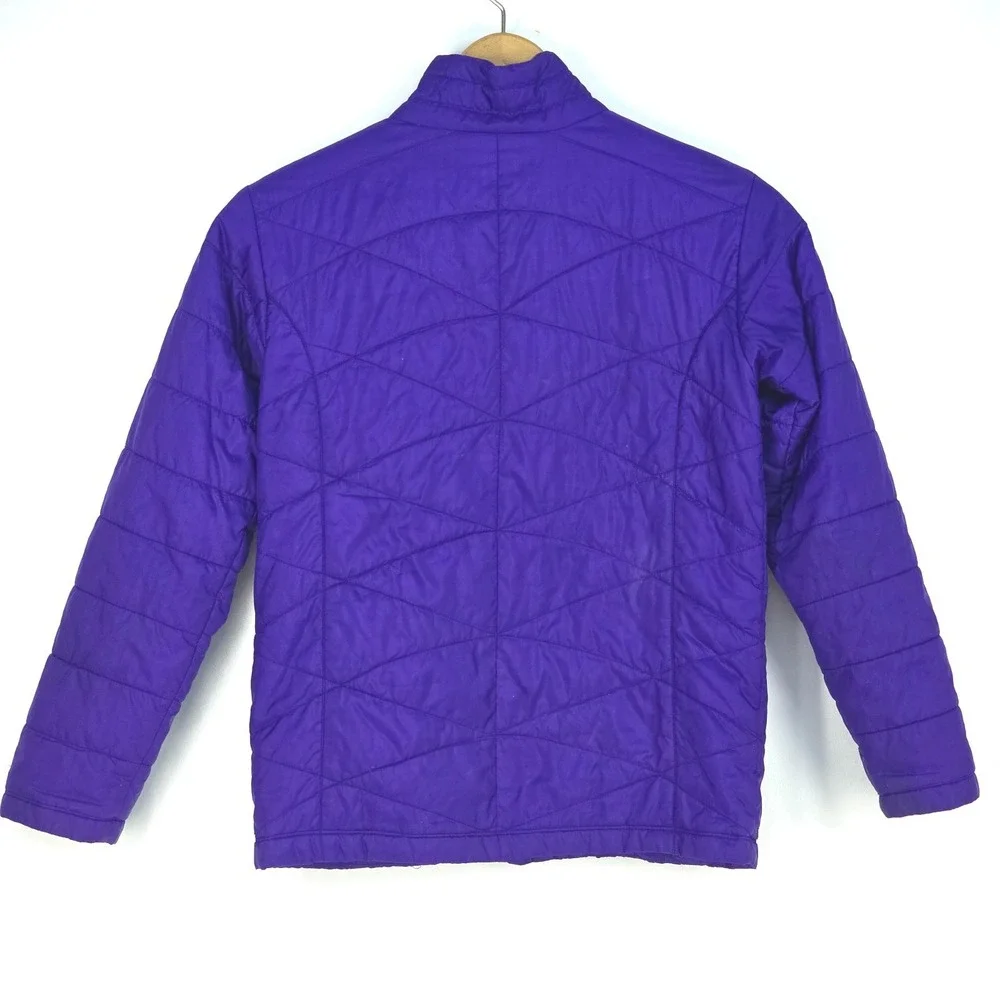 Columbia Omni Heat Puffer Coat Girls Large Deep Purple Full Zip‎ Hooded Winter